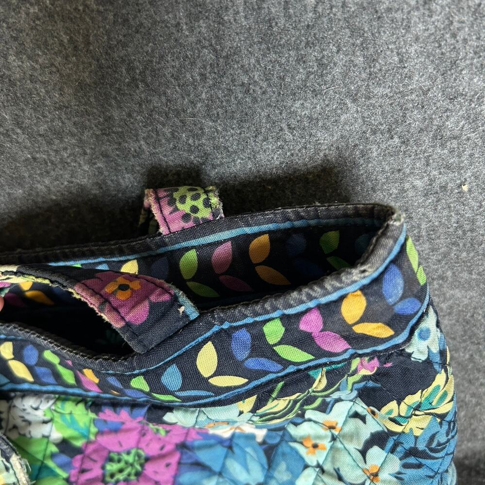 Vera Bradley Midnight Blues floral small tote purse bag travel quilted, vintage - Picture 9 of 11